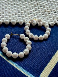 Pearl Hoop Earrings