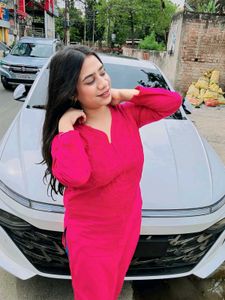 Pink Chikankari Kurti