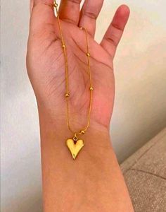 Anti-tarnish Simple Heart Pendant