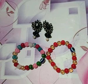 Beaded Bracelets &amp; Earrings Set