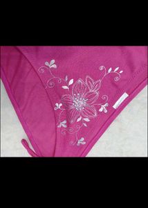 Pink Floral Bikini Bottoms - Size 34