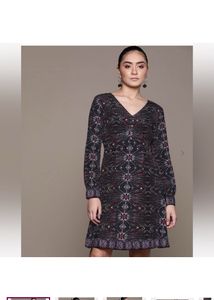 LABEL RITU KUMARPrinted Skater Dress with Cinched