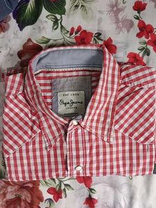 Pepe Jeans Red Gingham Shirt