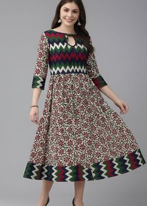 Anouk Printed Cotton Kurti | Size L