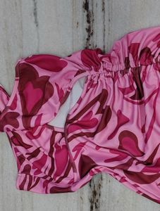 Pink Y2K  Pattern Mini Dress