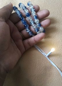 Blue & Crystal Beaded Bracelets Set Of 3