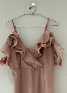 Elegant Pink Ruffle Jumpsuit