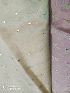 Cream With Red Saree