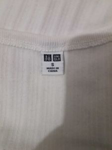 White fitted Long Sleeve Top