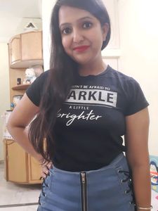 Black Casual Cotton Printed T-Shirt