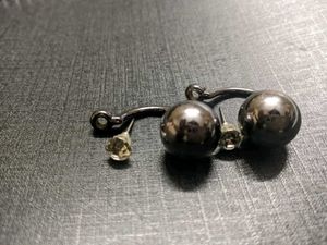 Stylish Dual Ball Statement Earrings – Used, Good