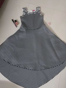Striped Fit & Flare Dress