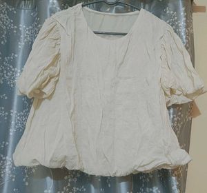 Ivory Puff Sleeve Top