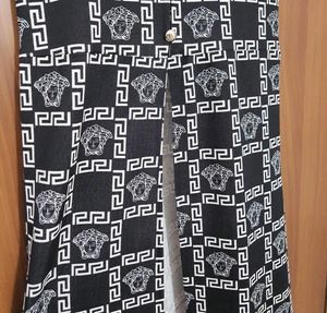Black Printed Slit Kurta