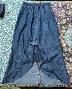 Denim Maxi Skirt