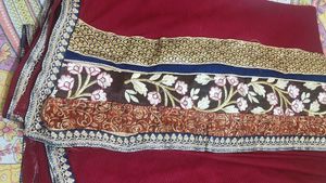 Maroon Saree Party Wear