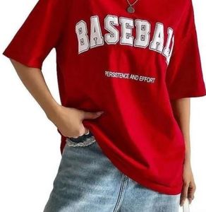 Red Baseball Graphic Tee