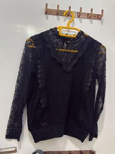 Elegant Black Lace Top