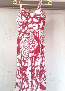 Red and white sundress
