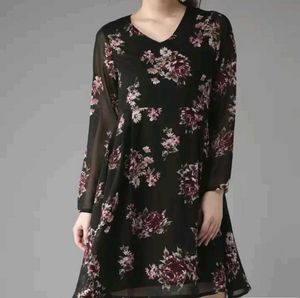 Here & Now Black Flower Dress