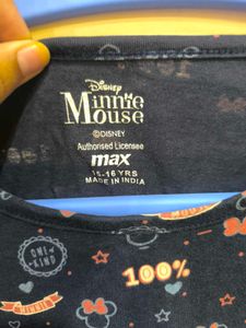 Blue Disney Minnie Mouse Top For Girls.