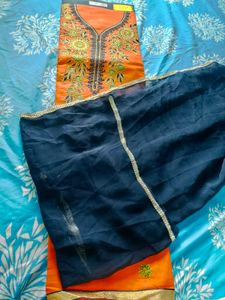 Orange Dress Material