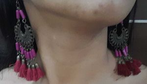 Boho Pink Tassel Earrings