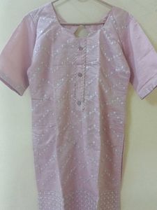 Light Pink Embroidered Kurti