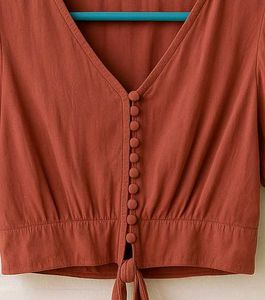 Cute Tie-Front Crop Top
