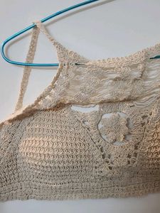 Crochet Backless Crop Top