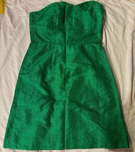 Green Strapless Corset Mini Dress