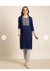 Blue Working Kurta