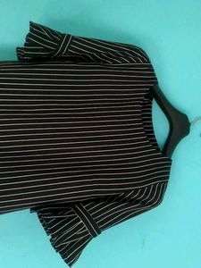 Striped Flared Sleeve Top