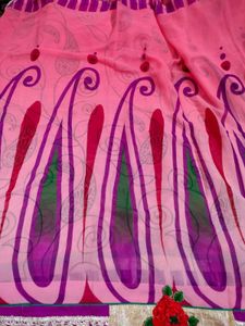 Elegant Floral Saree with Blouse