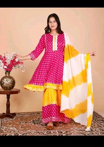 Summer Special Cotton Rayon Sharara Garara Set