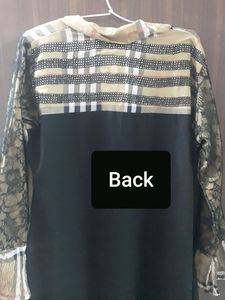 Designer Burberry print Kurti + Dupatta
