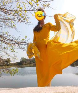 Yellow Anarkali Kurta Set