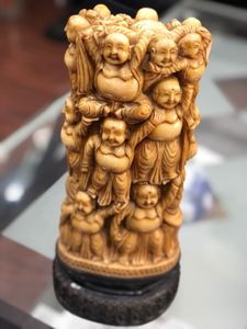 Vintage Carved Buddha Statue