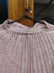 Pink Coloured Midi Skirt For Women