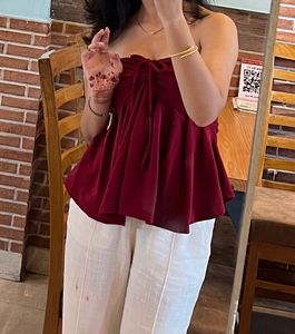 Bow Detailing Tube Top 💋🤍