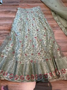 Mint Green Embroidered Lehenga