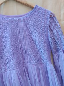 lavender cute net top for women