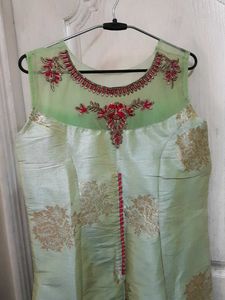 Elegant Embroidered 2 Piece Kurti &amp; Skirt