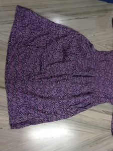 Printed Purple Dress
