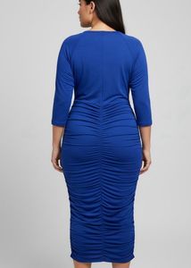 Elegant Blue Midi Dress