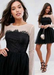 Net And Lace Prom Dress