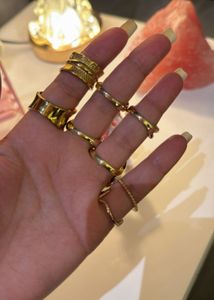 Set Of 10 Rings And 3 Pair Earrings