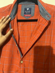 Orange Casual Shirt- Netplay