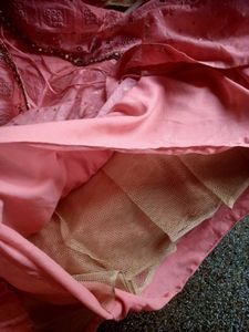 Elegant Pink Embroidered Flared Gown