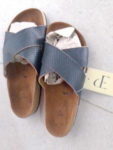 Stylish Blue Criss-Cross Sandals